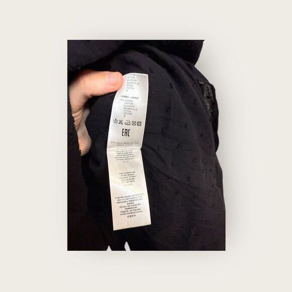 Pietro Brunelli Chloe Ruffle Sleeve Smocked Maternity Dress Black Size Small - Picture 11 of 11